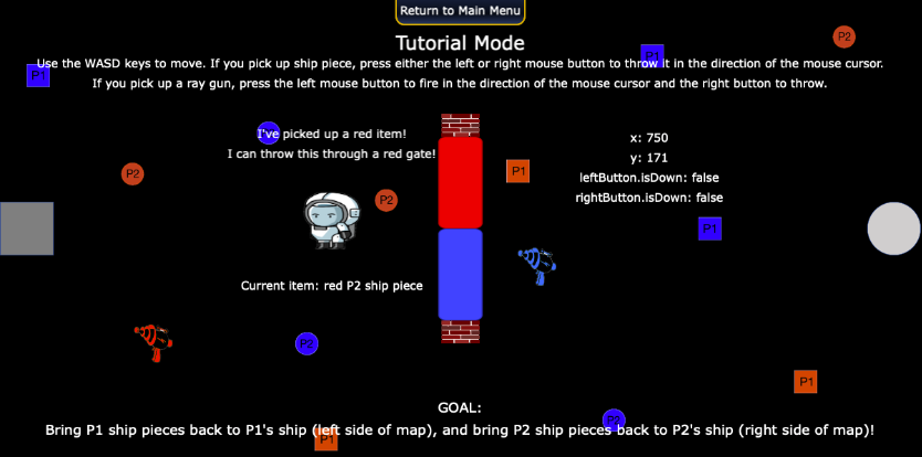 Image of the Tutorial Mode gameplay